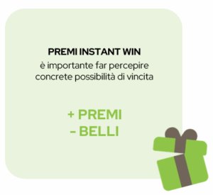 PREMI INSTANT WIN: è importante far percepire concrete possibilità di vincita (+ PREMI - BELLI) 